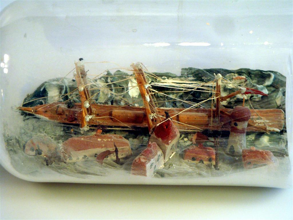 Ship in a Harbor in a Bottle